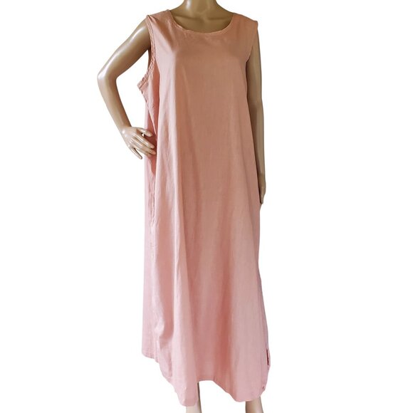 NEWPORT NEWS 2 Pc Jumper Dress Shacket Set Women's Plus 2X 20W Mauve/Light Brown - Picture 8 of 14